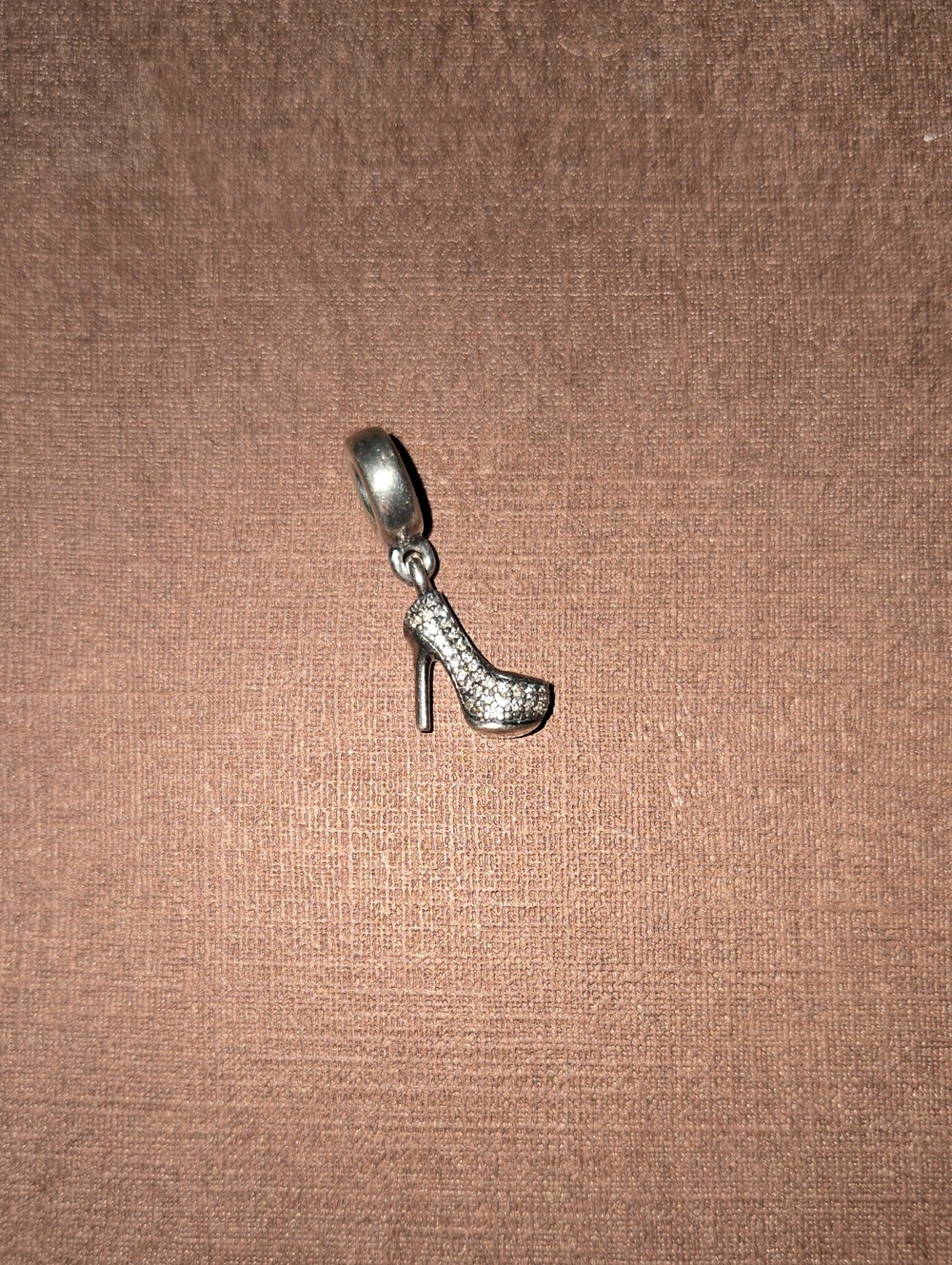 Pandora Silver Pavé High Heel Shoe Charm